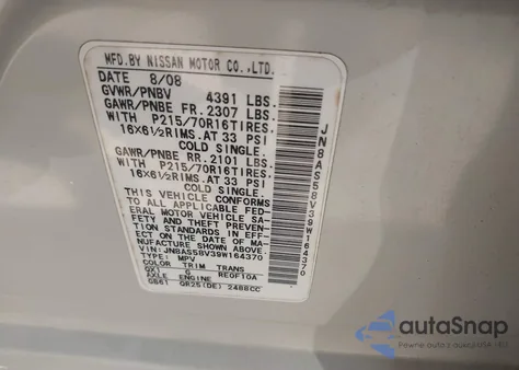 2009 Nissan Rogue S from USA, damaged, VIN JN8AS58V39W164370